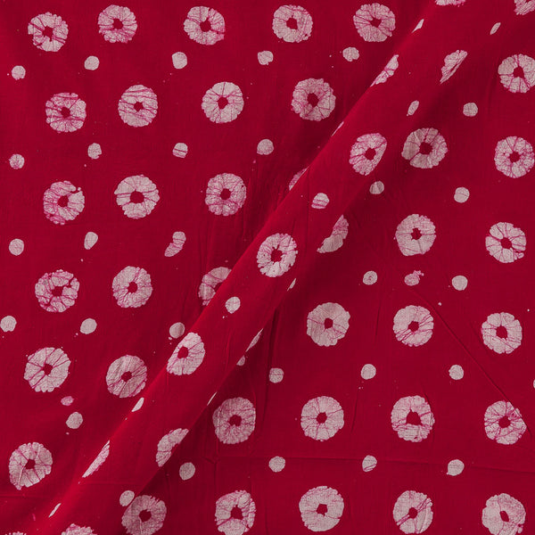 Cotton Crimson Red Colour Brasso Effect Geometric Wax Batik Fabric Online 9658JF2