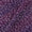 Coloured Brush Effect Dabu Purple Colour Leaves Hand Block Print on 45 Inches Width Cotton Fabric