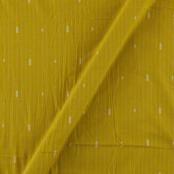 Mustard Yellow Colour Jacquard Butta with Stripes Rayon Fabric Online 9673H1