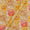 Cotton Beige Colour Floral Gold Foil Print 43 Inches Width Fabric