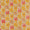 Cotton Beige Colour Floral Gold Foil Print 43 Inches Width Fabric