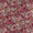 Cotton Cherry Red Colour Leaves Gold Foil Print 43 Inches Width Fabric