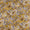 Cotton Mustard Colour Leaves Gold Foil Print 43 Inches Width Fabric