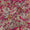 Cotton Fuchsia Pink Colour Leaves Gold Foil Print 43 Inches Width Fabric