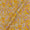 Cotton Mustard Yellow Colour Leaves Gold Foil Print 43 Inches Width Fabric