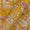 Cotton Mustard Yellow Colour Leaves Gold Foil Print 43 Inches Width Fabric