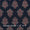 Cotton Dark Blue Colour Sanganeri Print Kantha Doriya 43 Inches Width Fabric