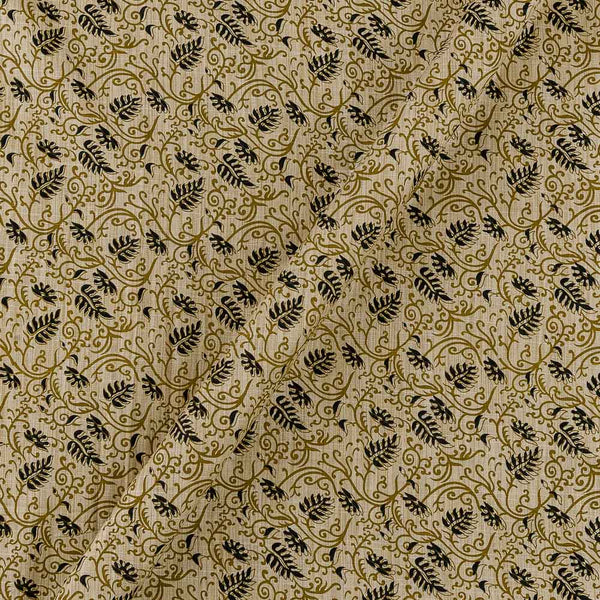 Jaal Print on Beige Colour Slub Katri Fancy Cotton Silk Fabric Online 9694J