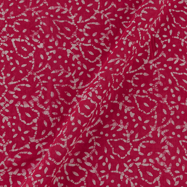 Jaal Pattern Wax Batik on Hot Pink Colour Assam Silk Feel Fabric Online 9695BH5