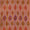 Soft Spun Dupion Peach Orange Colour Ikat Inspired Yarn Tie Dye 45 Inches Width Fabric