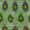 Soft Spun Dupion Pista Green Colour Ikat Inspired Yarn Tie Dye 45 Inches Width Fabric