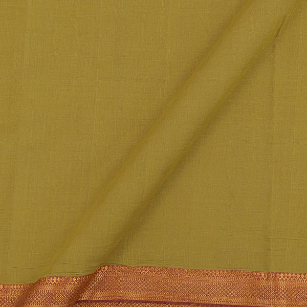 Mangalgiri Cotton Mehendi Green Colour Two Side Nizam Border Fabric freeshipping - SourceItRight