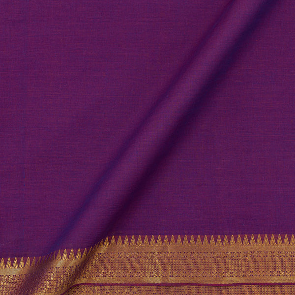 Mangalgiri Cotton Magenta X Purple Cross Tone Two Side Nizam Zari Border Fabric Online 9707EX12