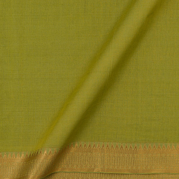 Mangalgiri Cotton Pastel Green Colour Two Side Nizam Zari Border Fabric Online 9707EX8