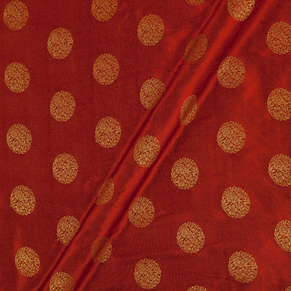 Buy Kasab Floral Butta Patan Gaji Rust Colour Fabric Online 9712GM