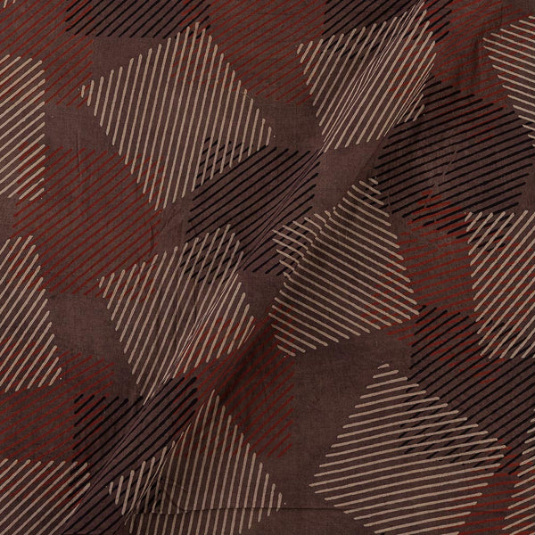 Unique Cotton Ajrakh Mauve Colour Geometric Block Print Fabric Online 9716KD4