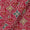 Rayon Crimson Colour Mughal Gold Foil Print Fabric Online 9721U1