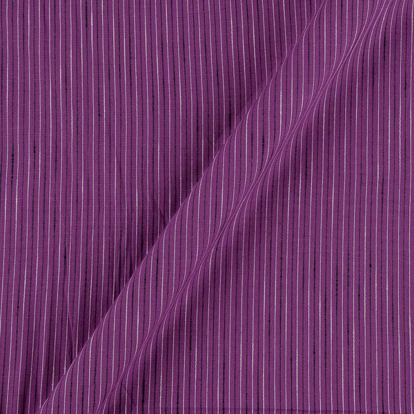Jute Type Cotton Purple Colour Fancy RIB Stripes 42 Inches Width Fabric