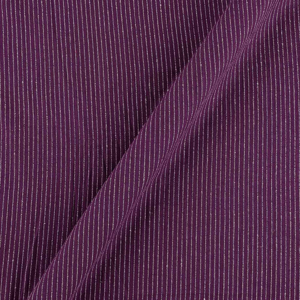 Jute Type Cotton Wine Colour Fancy RIB Stripes 42 Inches Width Fabric