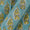Cotton Aqua Colour Floral Block Print Fabric Online 9725BD