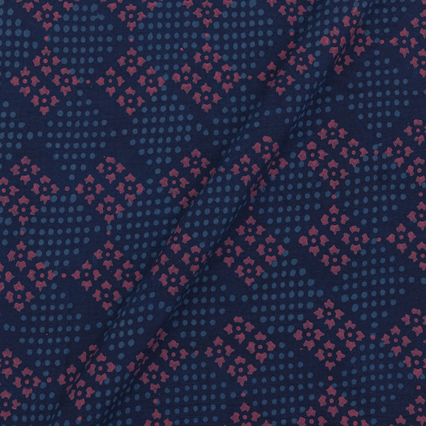 Cotton Indigo Colour Geometric Print Fabric freeshipping - SourceItRight