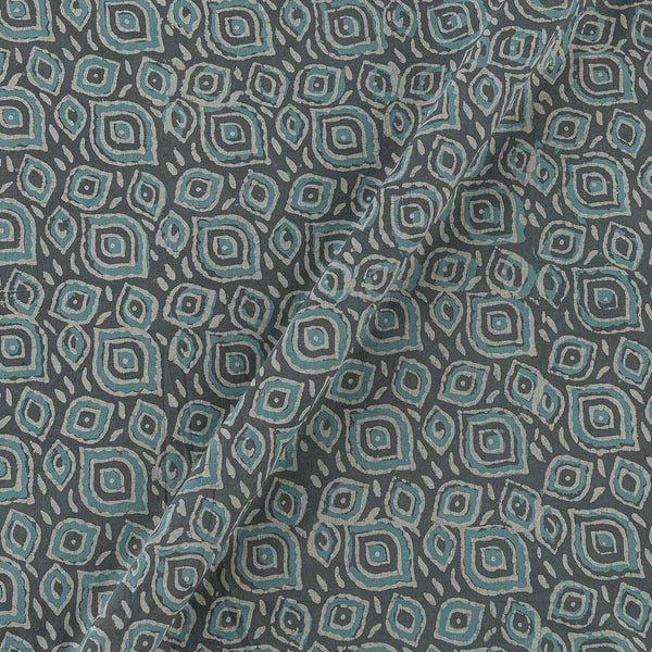 Dabu Cotton Grey Colour Geometric Hand Block Print Fabric Online 9727AA2