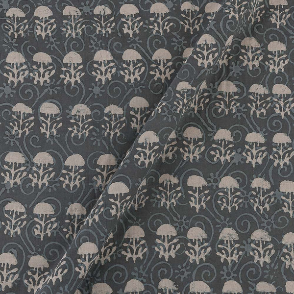 Dabu Cotton Grey Colour Jaal Hand Block Print Fabric Online 9727AB4
