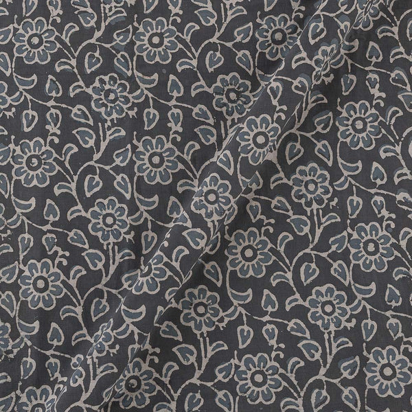 Dabu Cotton Grey Colour Floral Jaal Hand Block Print Fabric Online 9727AD4