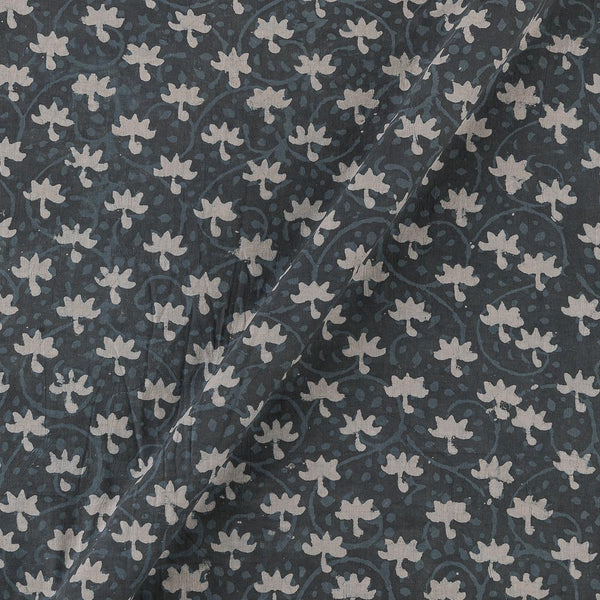 Dabu Cotton Blue Grey Colour Floral Hand Block Print Fabric Online 9727AF4
