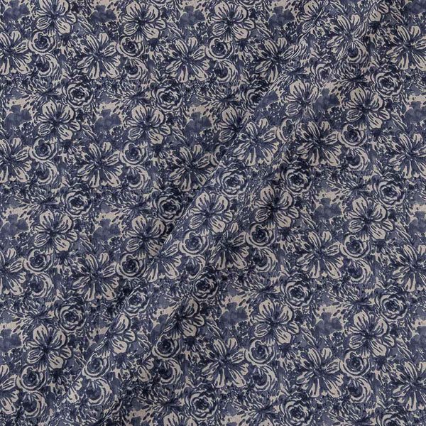 Buy Flex Cotton Blue Grey Colour Floral Print Fabric Online 9732AR1