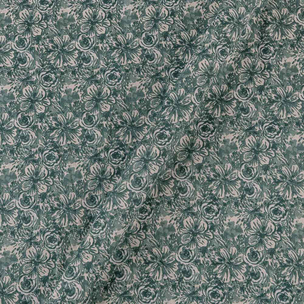 Buy Flex Cotton Oil Green Colour Floral Jaal Print Fabric Online 9732AR3