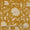 Flex Cotton Mustard Colour Gold Foil Floral Jaal Print Fabric Online 9732BR1