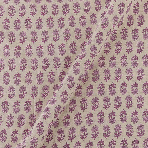 Flex Cotton Off White Colour Floral Print Fabric Online 9732BY3