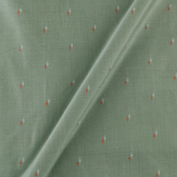 Buy Artificial Satin Dupion Silk Silver Green Colour Jacquard Butti Dyed Fabric Online 9738K2