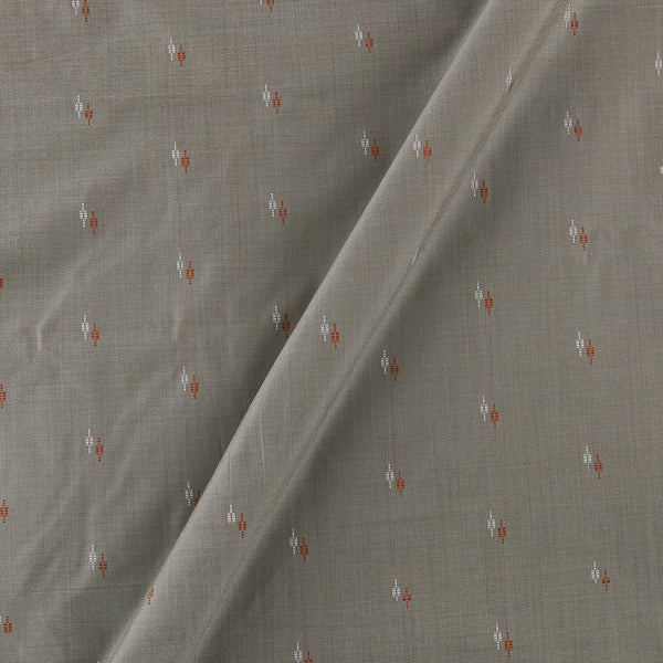 Buy Artificial Satin Dupion Silk Dove Grey Colour Jacquard Butti Dyed Fabric Online 9738K3