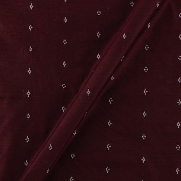Buy Artificial Satin Dupion Silk Maroon x Black Cross Tone Jacquard Butti Fabric Online 9738L5