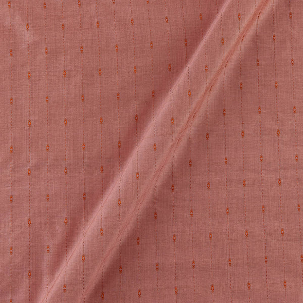 Buy Artificial Satin Dupion Silk Rose Pink Colour Jacquard Butti With Kantha Stripes Fabric Online 9738M3
