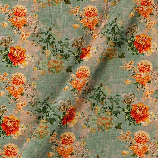 1 meter X 1.4 meter Floral Dress Fabric Soft Viscose Rayon