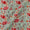 Cotton Linen Feel Mint Colour Floral Print Fancy Fabric Online 9748AQ1