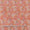 Cotton Linen Feel Peach Orange Colour Leaves Print Fancy Fabric Online 9748BO