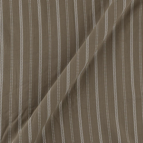 Cotton Jacquard Stripes Nut Brown Colour Fabric Online 9755IN4