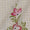 Hand Brush Floral Print with Gold Foil on Off White Colour Checks Slub Cotton Fabric Online 9757Q