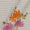 Hand Brush Floral Print with Gold Foil on Off White Colour Stripes Slub Cotton Fabric Online 9757U