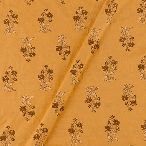 Cotton Mustard Yellow Colour Floral Print 43 Inches Width Fabric freeshipping - SourceItRight