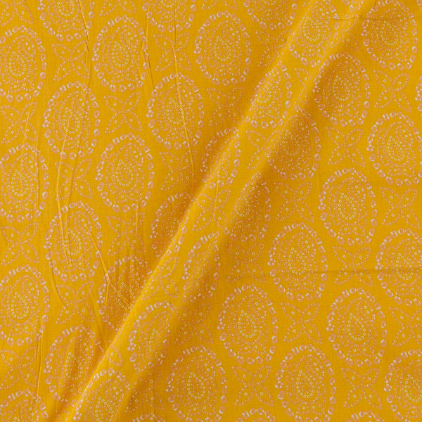 Cotton Yellow Colour Geometric Print Fabric Online 9763EY
