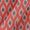 Cotton Coral Orange Colour Ikat Print Fabric Online 9763FK1
