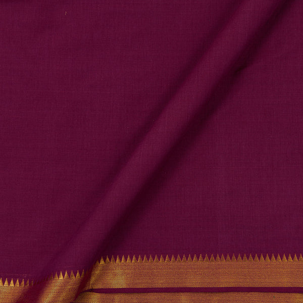 South Cotton Magenta Colour Two Side Zari Border Fabric Online 9767DJ3