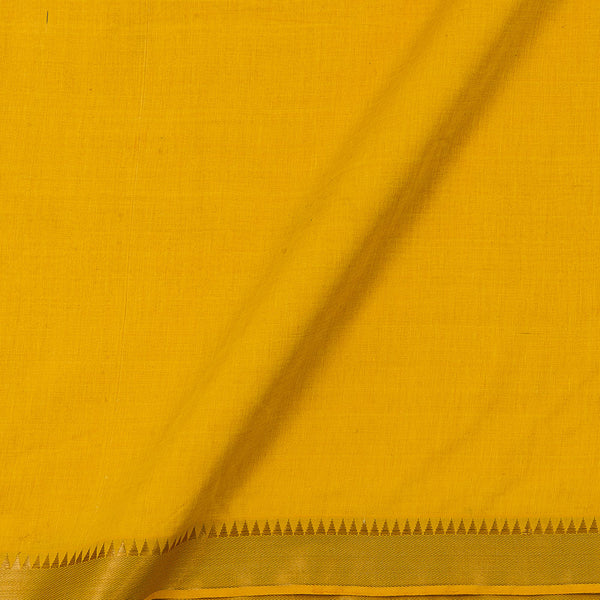 South Cotton Golden Yellow Colour Two Side Zari Border Fabric Online 9767DJ6