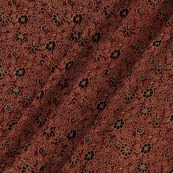 Gamathi Maroon Colour Jaal Hand Block Print Rayon Fabric Online 9785AF1