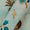Flex Cotton Pale Aqua Colour Gold Foil Butta Print Fabric Online 9787L4